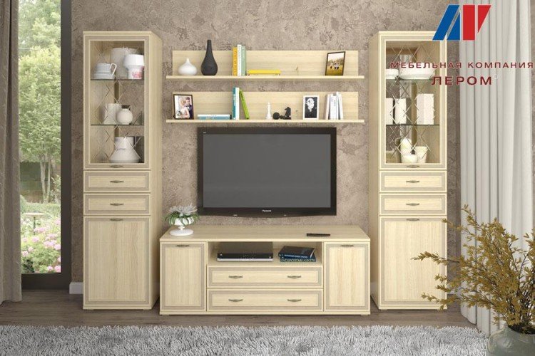 Модульная гостиная Карина 26 ясень асахи